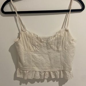 Zara crop top with peplum hem